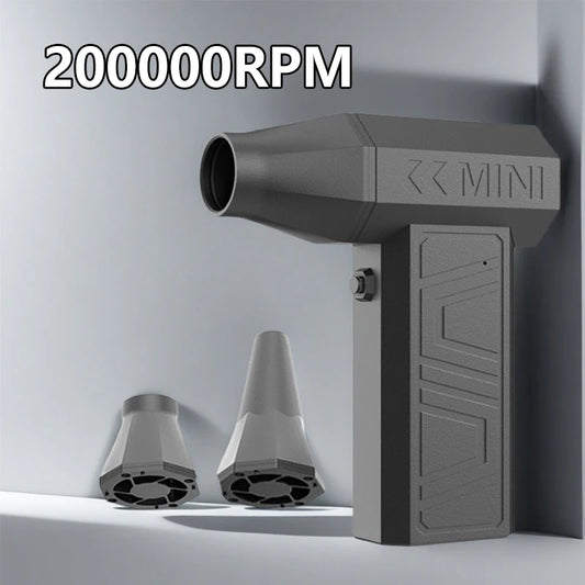 200000 RPM Turbo Jet Blower & Vacuum – Powerful Air Cleaner with Type-C Charging & 52M/S Winds