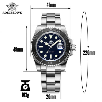 Addiesdive Yacht-Master Stainless Steel Diving Watch