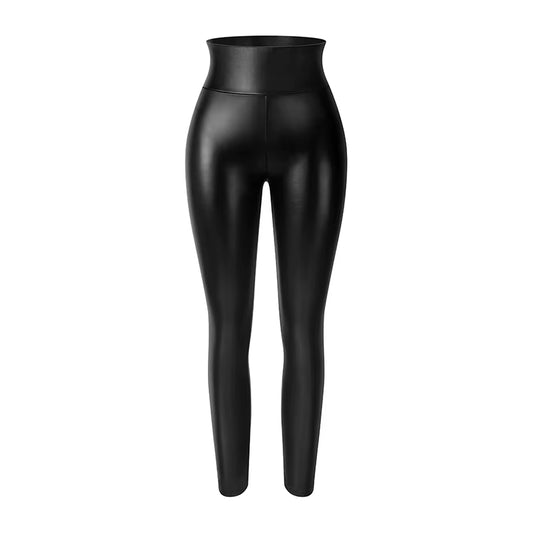 Stylish PU Faux Leather Leggings for Women - Sexy, Stretchy, and Warm Waterproof Skinny Fit