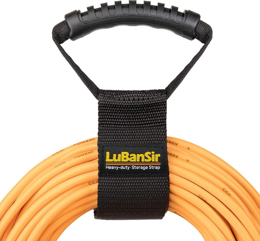 Heavy-Duty 28" Extension Cord Storage Straps (2 Pack) with Carrying Handle for Cords, Hoses, and Tools
