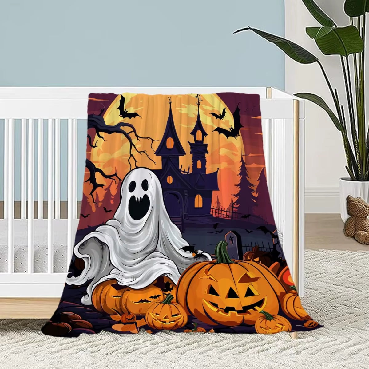Cozy Halloween Throw Blanket - Soft Fleece for Adults & Kids, Perfect for Living Room or Bedroom!